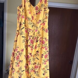 Torrid Yellow Floral Dress